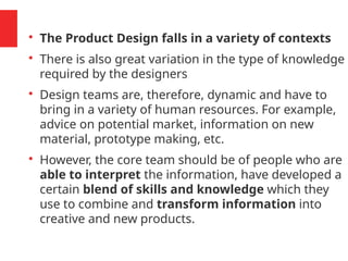 Product Design Engineering Courses Reference: Product Design Engineering Course Slides