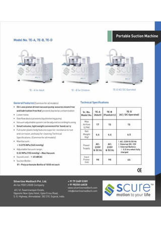 Product detailed catalog - silverline meditech