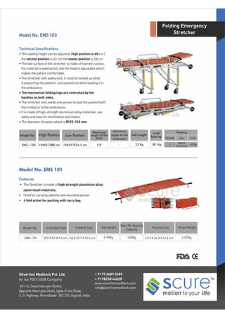 Product detailed catalog - silverline meditech