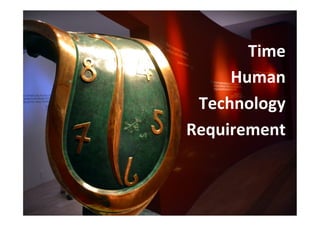Time	
  
     Human	
  
 Technology	
  
Requirement	
  
 