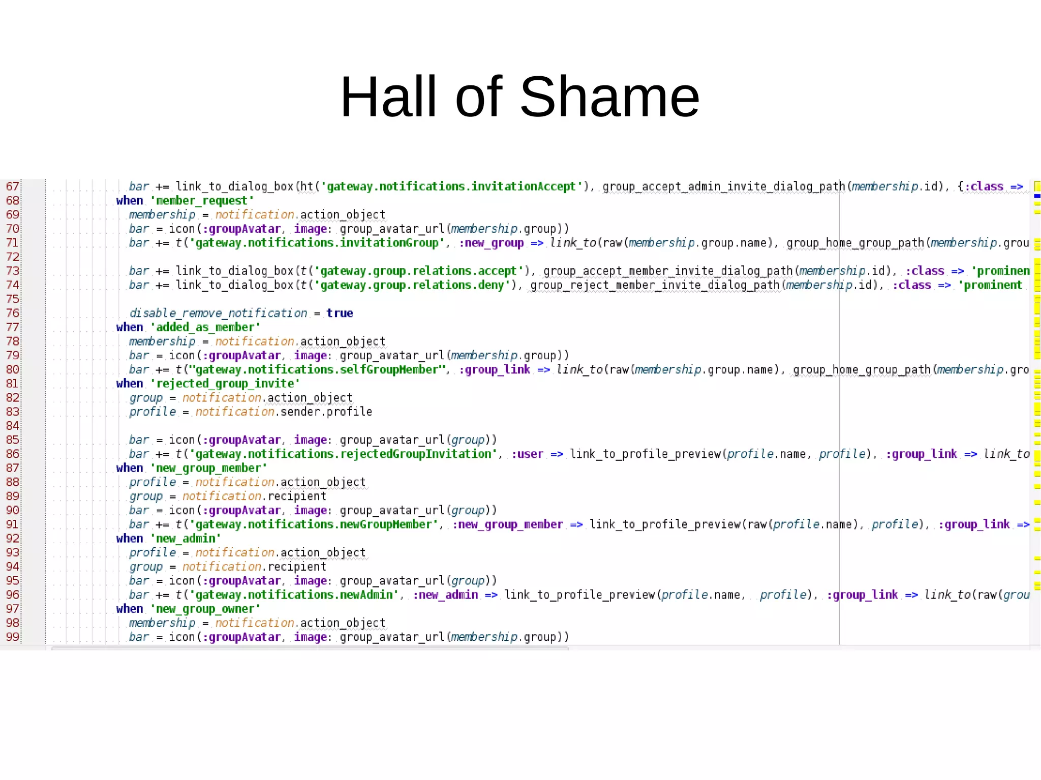 Hall of Shame
 