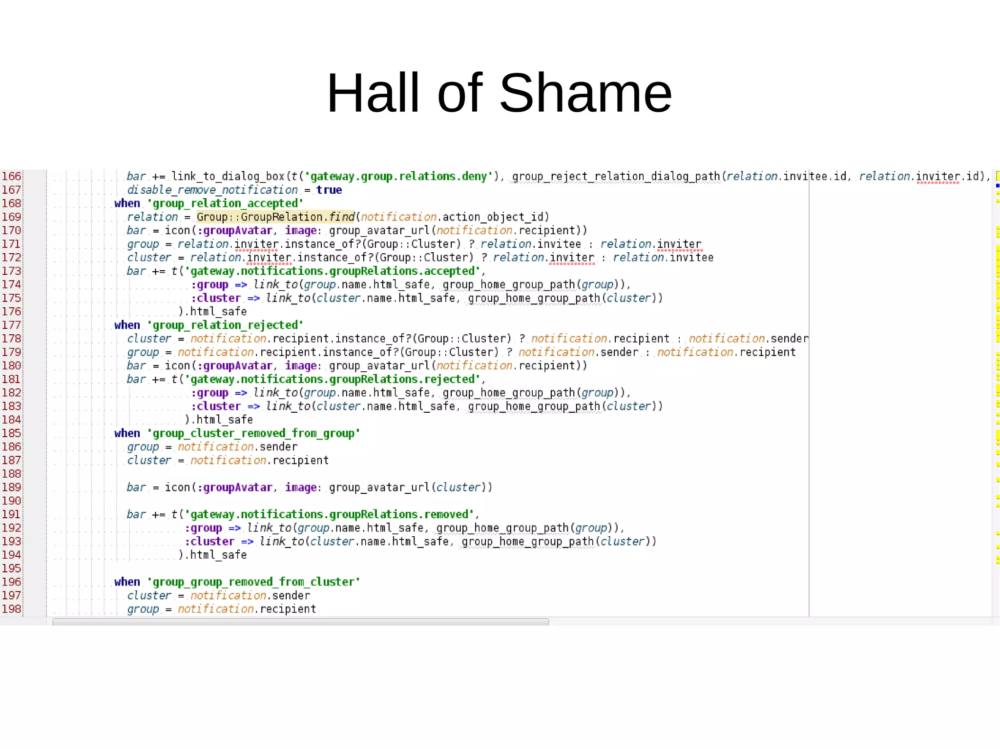 Hall of Shame
 
