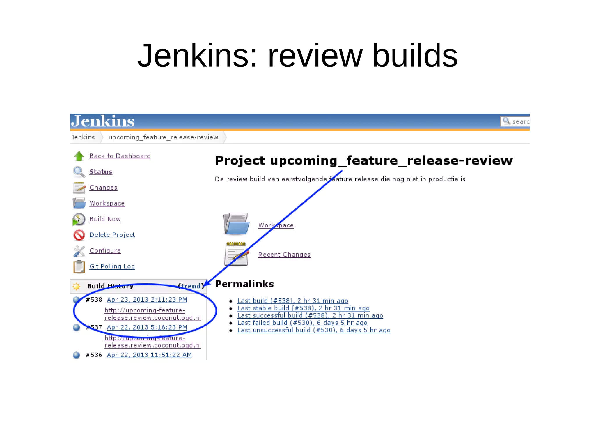 Jenkins: review builds
 