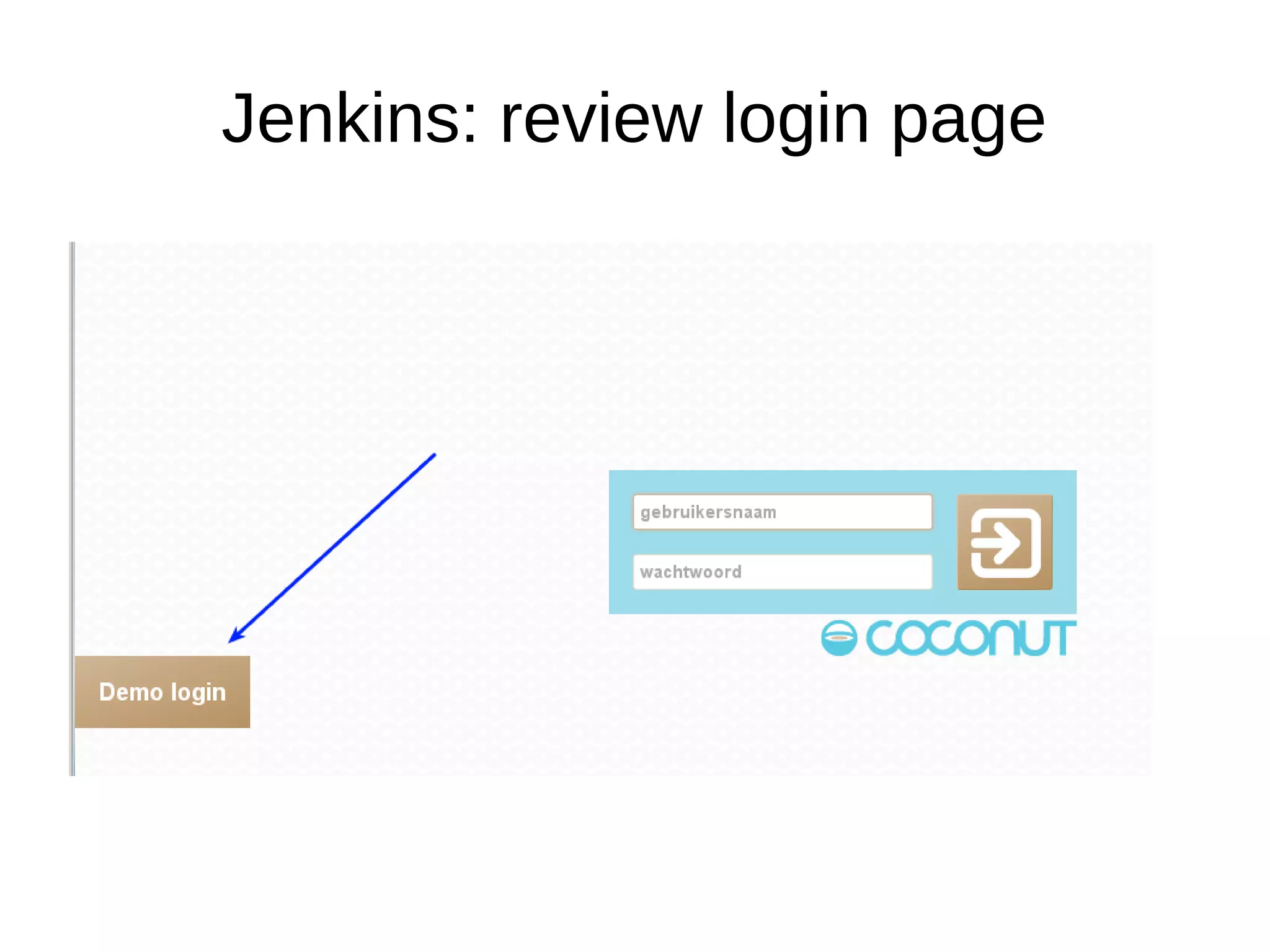 Jenkins: review login page
 