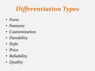 Quality Differentiation Product differentiation | PPTX