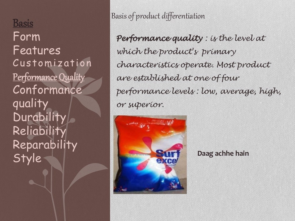 Product differentiation in indian market