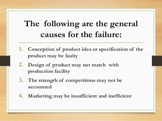 presentation on failure products
