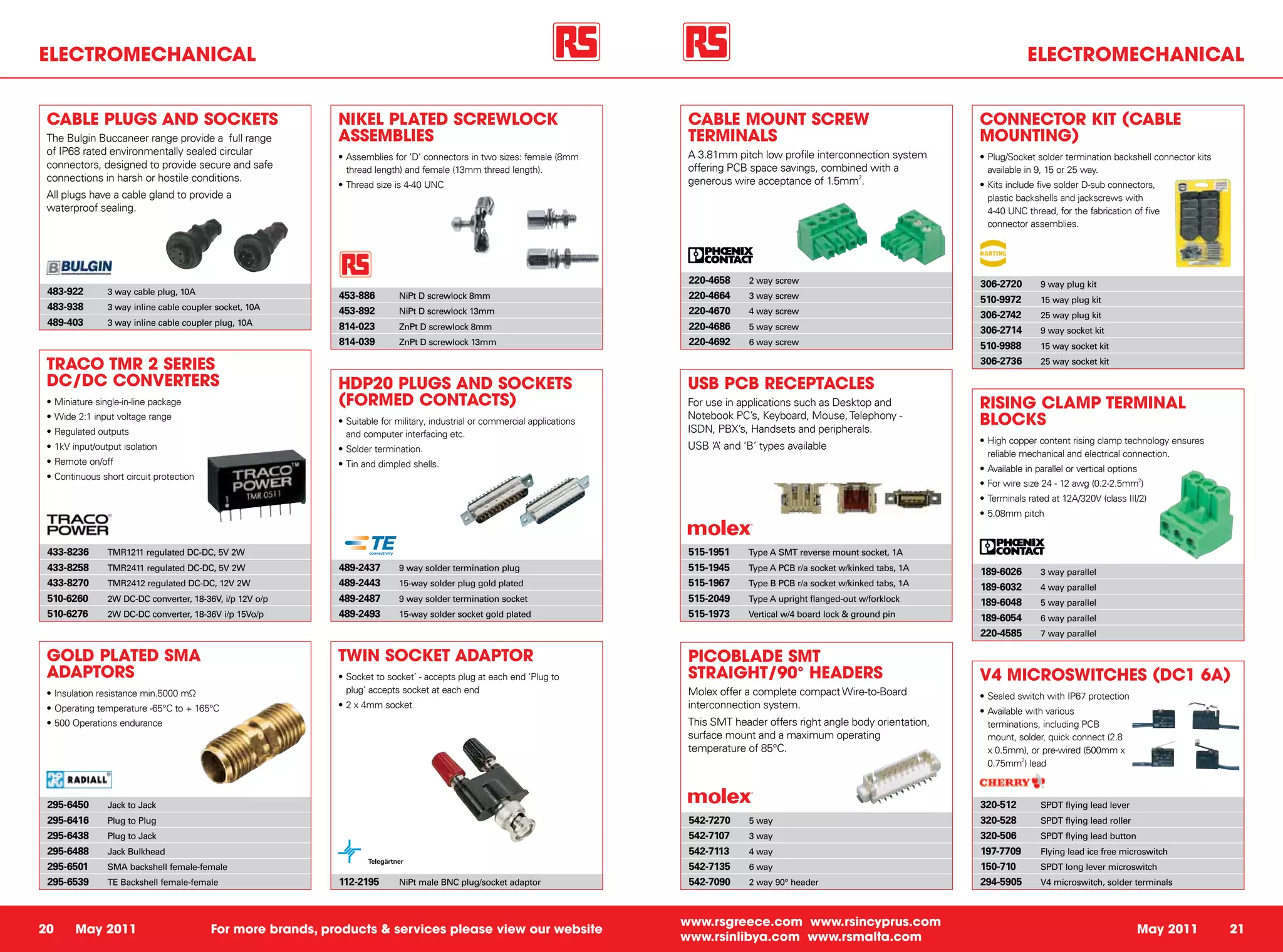 Generous Socket RS Malta - Product Guide to Electronics | PDF