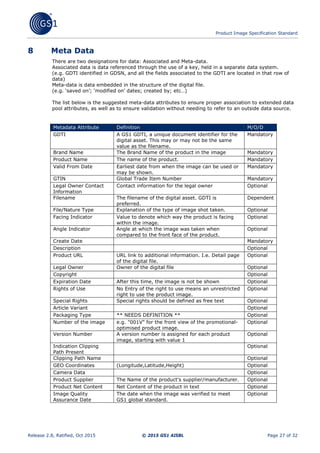 Product image specification | PDF