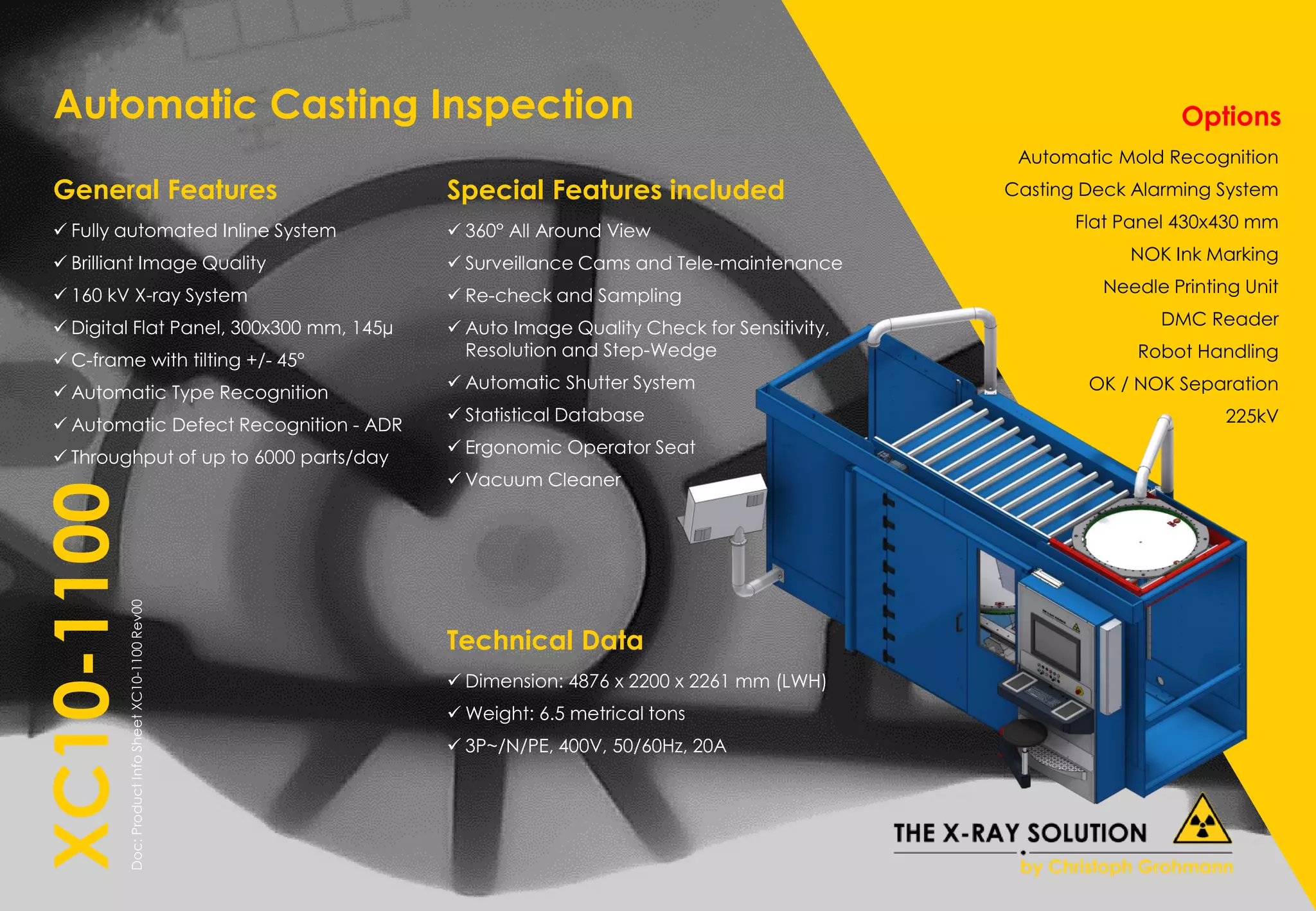 Automatic Casting Inspection | Info sheet XC10-1100 | PDF