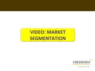 VIDEO: MARKET
SEGMENTATION
 