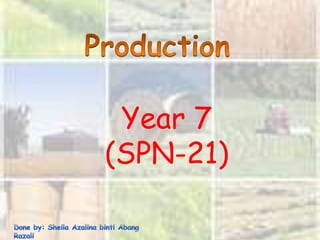 Production Year 7  (SPN-21) Done by: Sheila AzalinabintiAbangRazali 