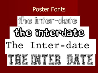 Poster Fonts 