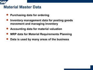 Production Master Data Overview Production | PPT