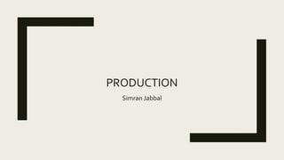 PRODUCTION
Simran Jabbal
 