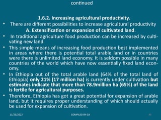 Extensification Comprehensive Lecture Notes on Field Crops Production and Management in ...