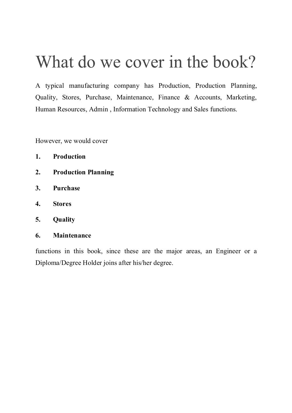 A Quick Guide to Production Department