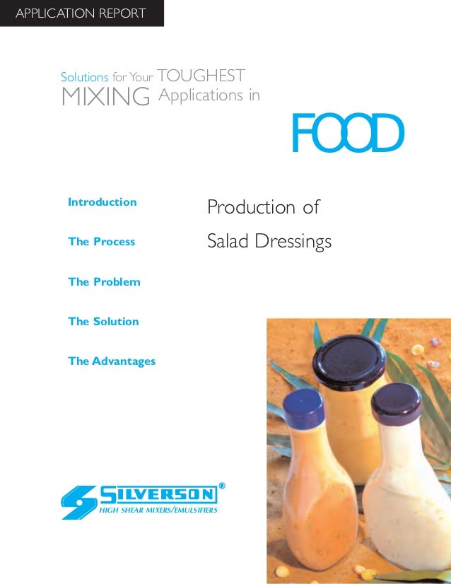 Food Industry Case Study Producing Salad Dressings