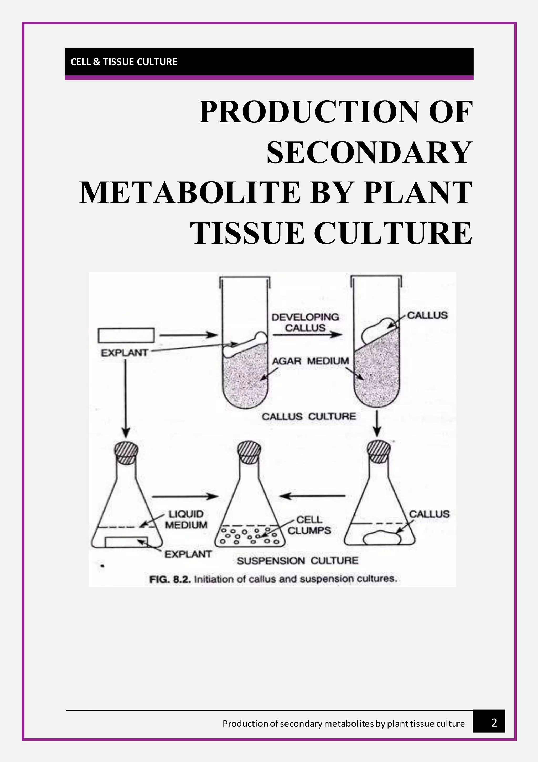 Production of-secondary-metabolites | PDF