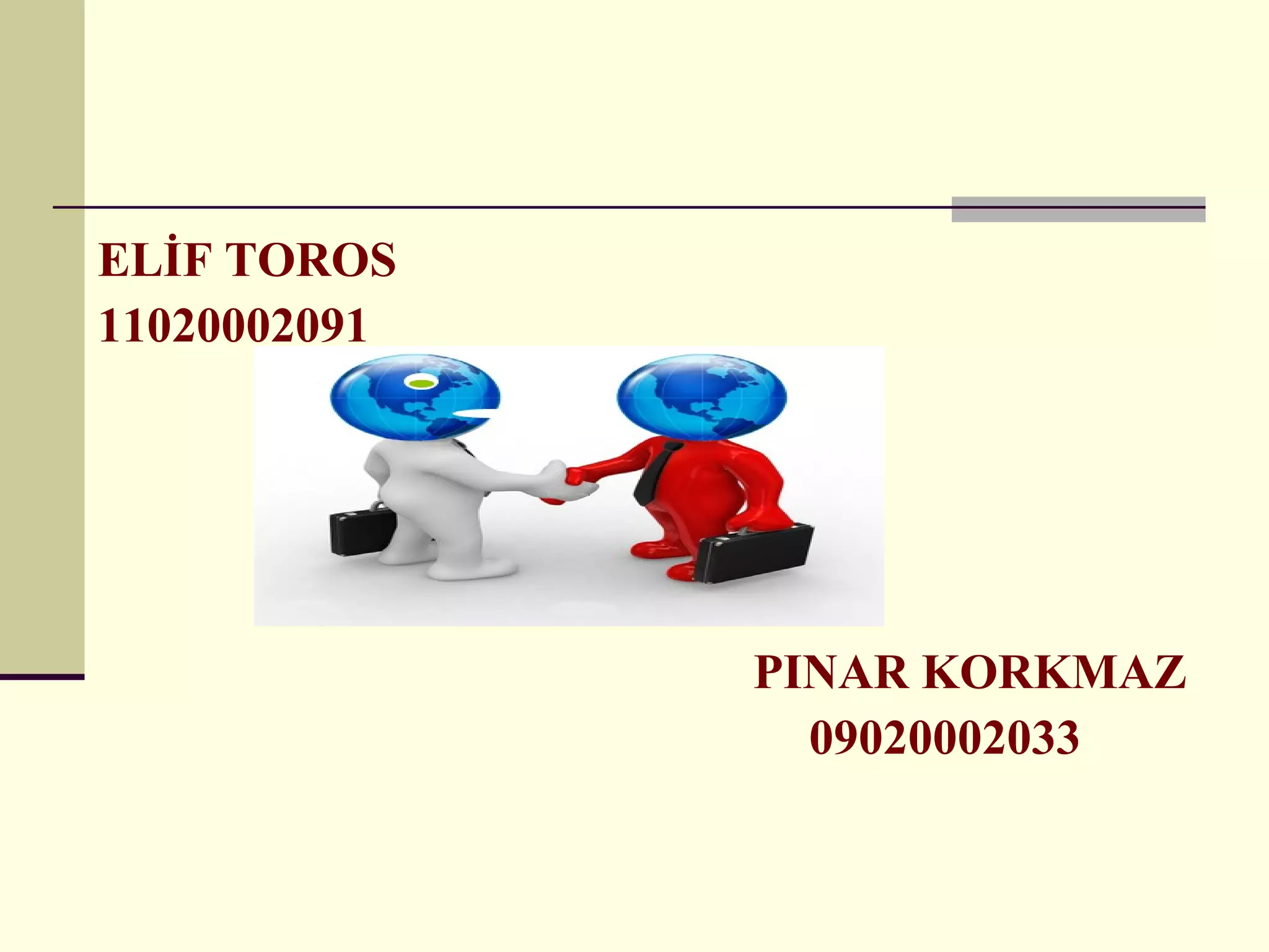 ELİF TOROS
11020002091
PINAR KORKMAZ
09020002033
 