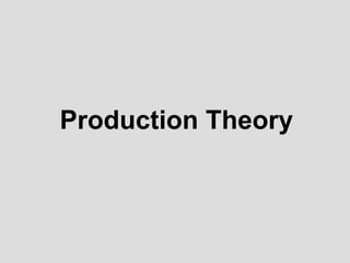 Production Theory 