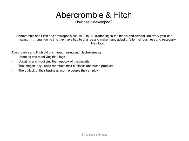 Production Abercrombie and Fitch