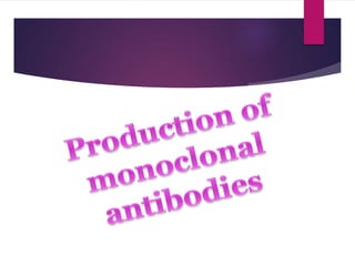 Production and applications of monoclonal antibodies | PPTX
