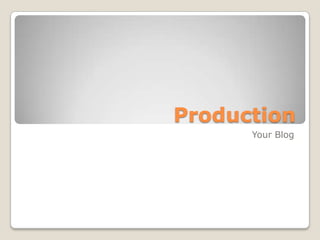 Production Your Blog 