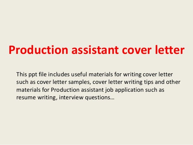 assistant cover letter