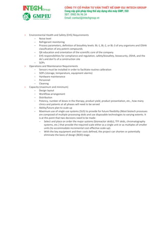 Production checklist for biotech startups | DOCX