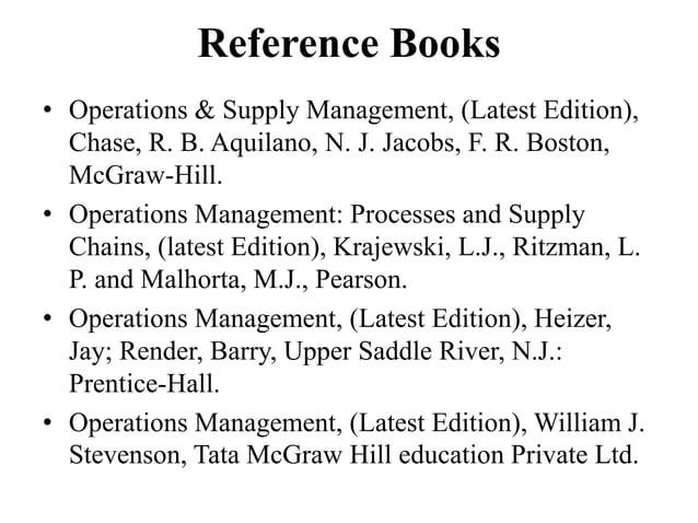 Production Concept Operations Management Pdf