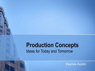 Production Concepts Ideas for Today and Tomorrow Keynes Austin 