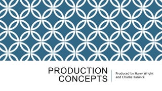 PRODUCTION
CONCEPTS
Produced by Harry Wright
and Charlie Barwick
 