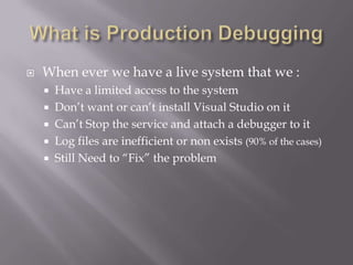 C++ Production Debugging | PPTX