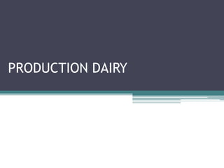 PRODUCTION DAIRY
 