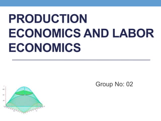 PRODUCTION
ECONOMICS AND LABOR
ECONOMICS
Group No: 02
 