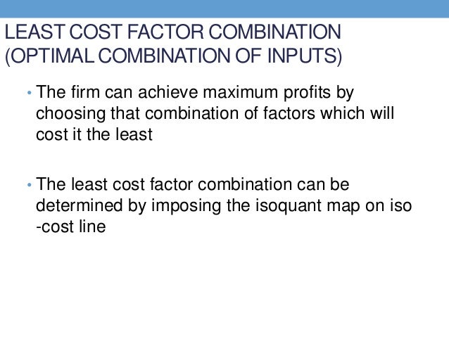 show how producers equillibruium is achieved with isoquants and isocost curves Isocost curves show the various combinations of inputs that may be purchased for a the two slopes are equal in equilibrium mathematically, the equilibrium condition may be expressed as lork k mpwmpmp and four isocost curves labor and capital each cost $50 per unit chapter 9: production and cost in the long run 189 a. show how producers equillibruium is achieved with isoquants and isocost curves Isocost curves show the various combinations of inputs that may be purchased for a the two slopes are equal in equilibrium mathematically, the equilibrium condition may be expressed as lork k mpwmpmp and four isocost curves labor and capital each cost $50 per unit chapter 9: production and cost in the long run 189 a.