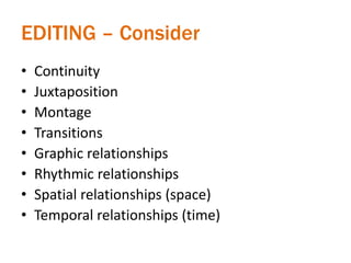 Production elements terminology | PPTX