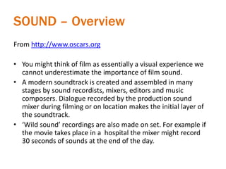 Production elements terminology | PPTX