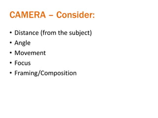 Production elements terminology | PPTX