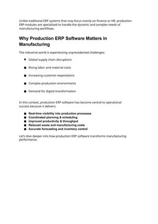 Erp Rogram Production Production ERP Software Transforming Manufacturing Performance.pptx