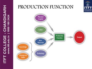PRODUCTION FUNCTION
 