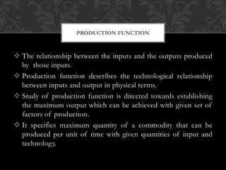 Production function | PPT