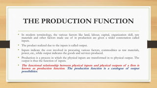 Production function | PPTX