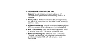 Comprehensive Analysis of Production Functions and Profit Maximization ...