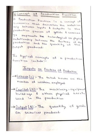 PRODUCTION FUNCTION Class 11th Project File.PDF