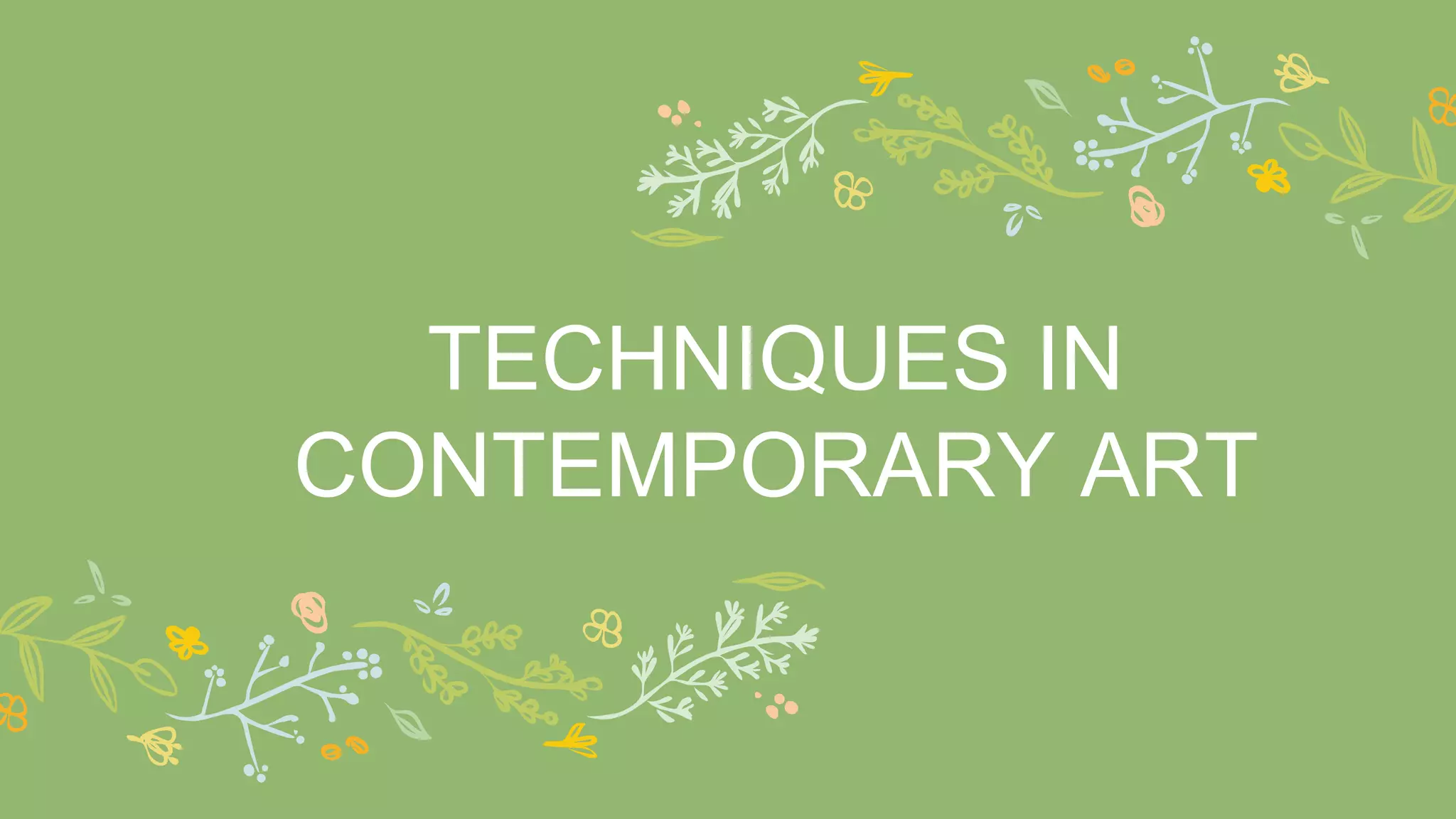 Production in contemporary arts PPT