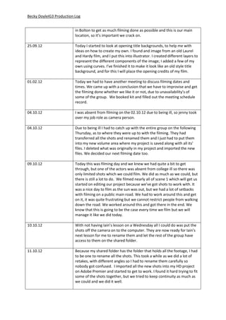 Production log | DOCX