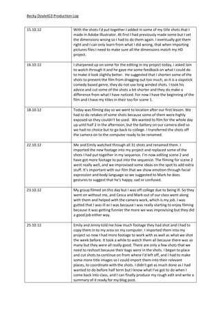 Production log | DOCX