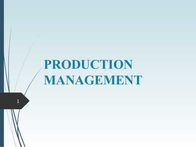 production management production management